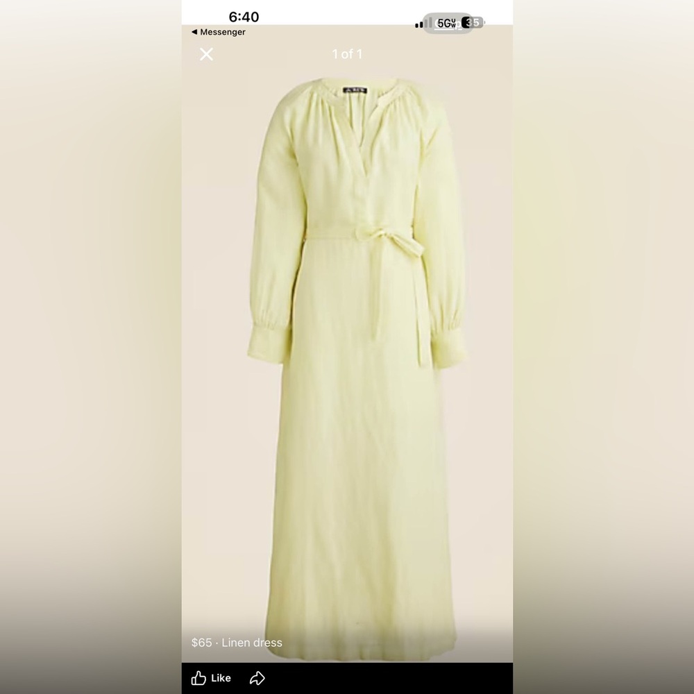 Linen Long Sleeve Dress